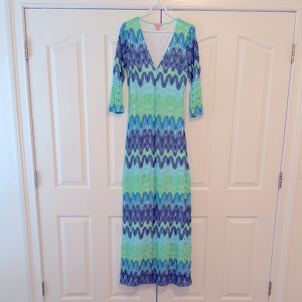 Lilly Pulitzer Lamora Maxi with3/4 sleeves
